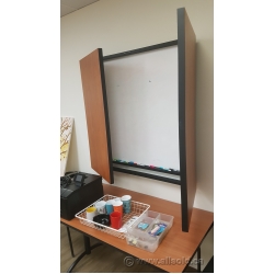 Enclosed Whiteboard Cabinet w/ Swinging Door